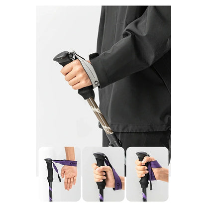 Qunature Nordic Walking Trekking Pole Aluminum 110 - 130 cm 1 pc. - Brown_2