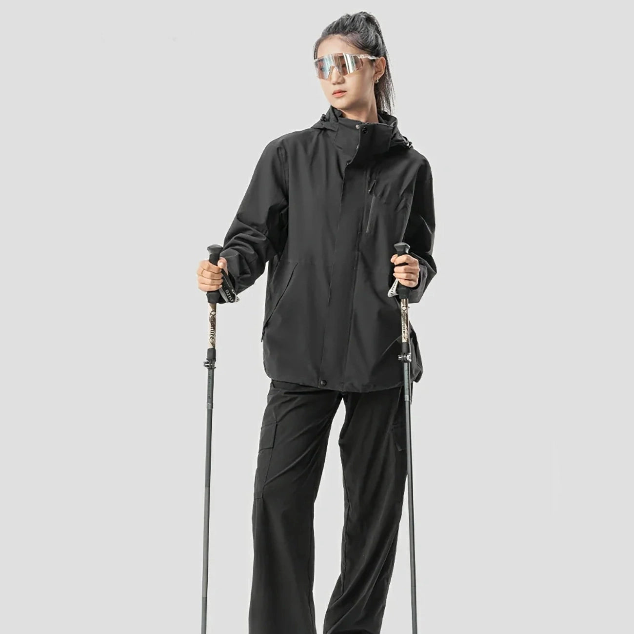 Qunature Nordic Walking Trekking Pole Aluminum 110 - 130 cm 1 pc. - Brown_8