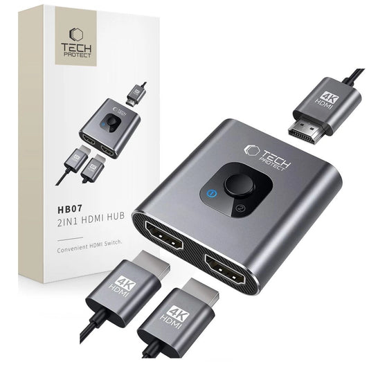 Tech-Protect HB07 HUB Adapter 2in1 HDMI 4K 60HZ - gray_0