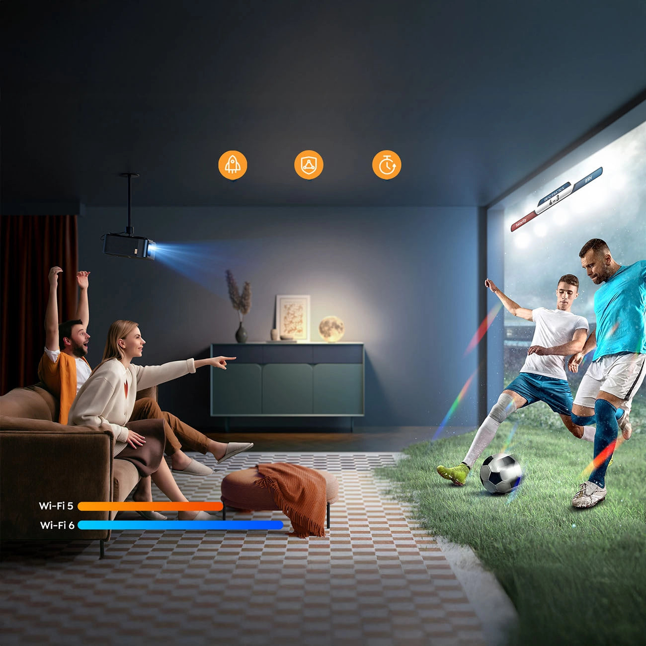 Yaber K2s Pro LCD FullHD 1080p Multimedia Projector with JBL Speakers and Subwoofer - Black_14