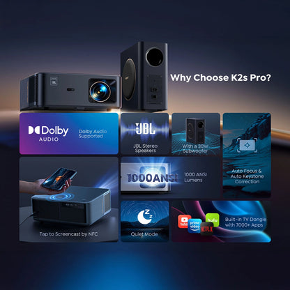 Yaber K2s Pro LCD FullHD 1080p Multimedia Projector with JBL Speakers and Subwoofer - Black_15