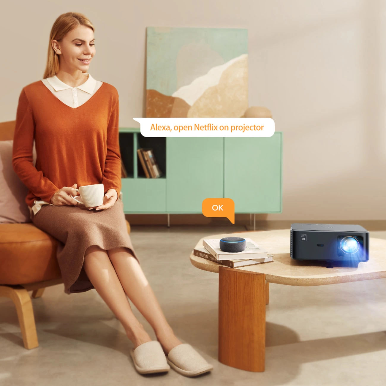 Yaber K2s Pro LCD FullHD 1080p Multimedia Projector with JBL Speakers and Subwoofer - Black_16