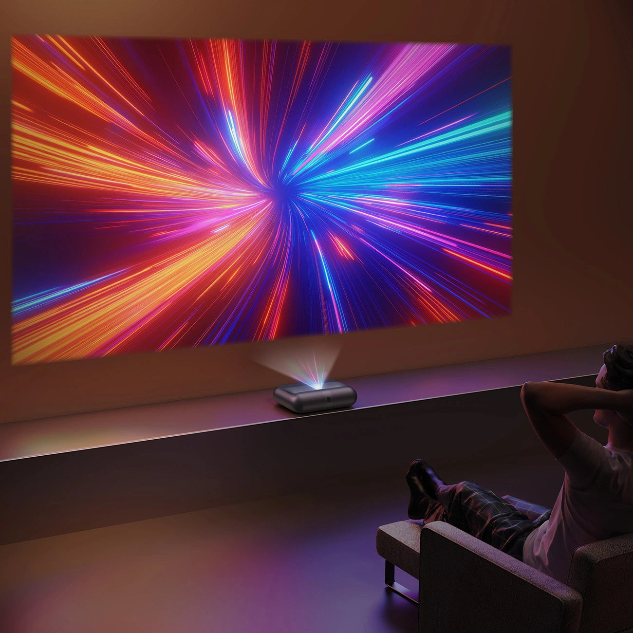 Yaber K300s Multimedia Laser RGB FullHD 1080p Projector with JBL Speakers - Black_15