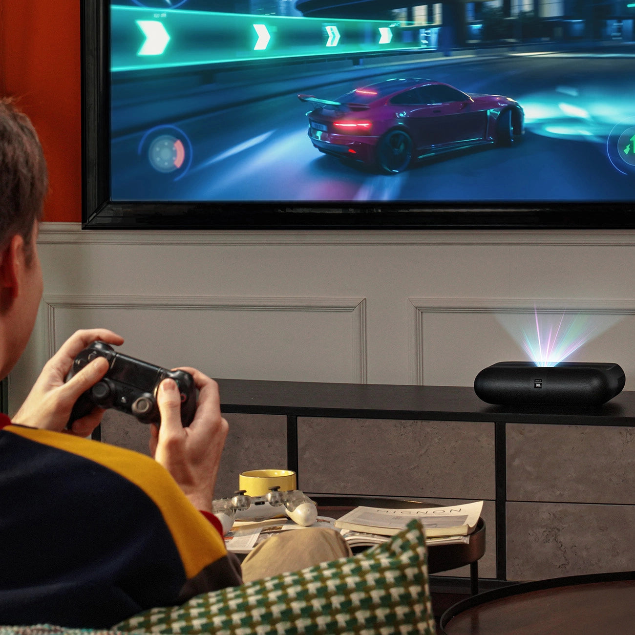 Yaber K300s Multimedia Laser RGB FullHD 1080p Projector with JBL Speakers - Black_21