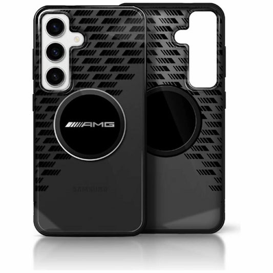AMG Transparent Rhombs MagSafe Case for Samsung Galaxy S25 - Black_0