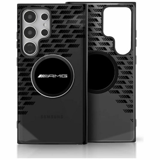 AMG Transparent Rhombs MagSafe Case for Samsung Galaxy S25 Ultra - Black_0