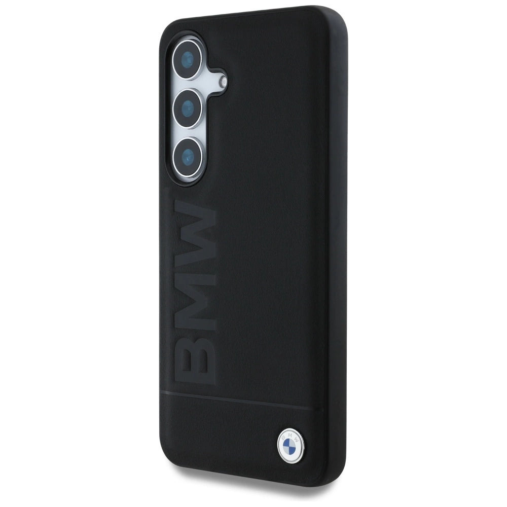 BMW Leather Big Wordmark Case for Samsung Galaxy S25 - Black_1
