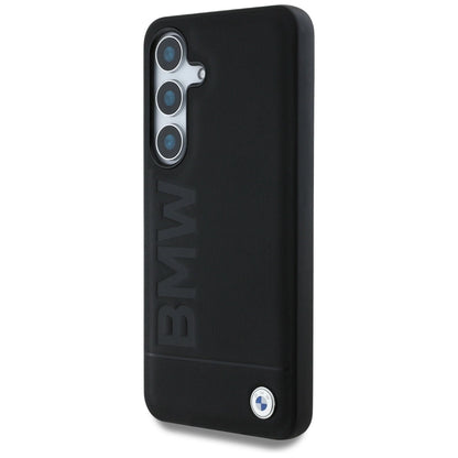 BMW Leather Big Wordmark Case for Samsung Galaxy S25 - Black_1