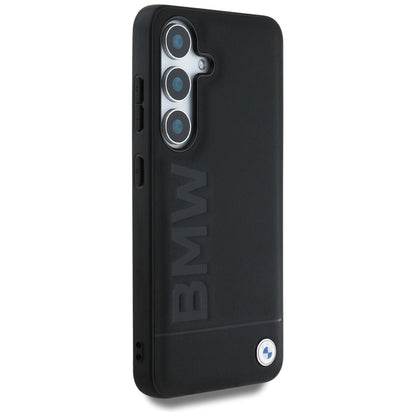 BMW Leather Big Wordmark Case for Samsung Galaxy S25 - Black_3
