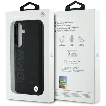 BMW Leather Big Wordmark Case for Samsung Galaxy S25 - Black_7
