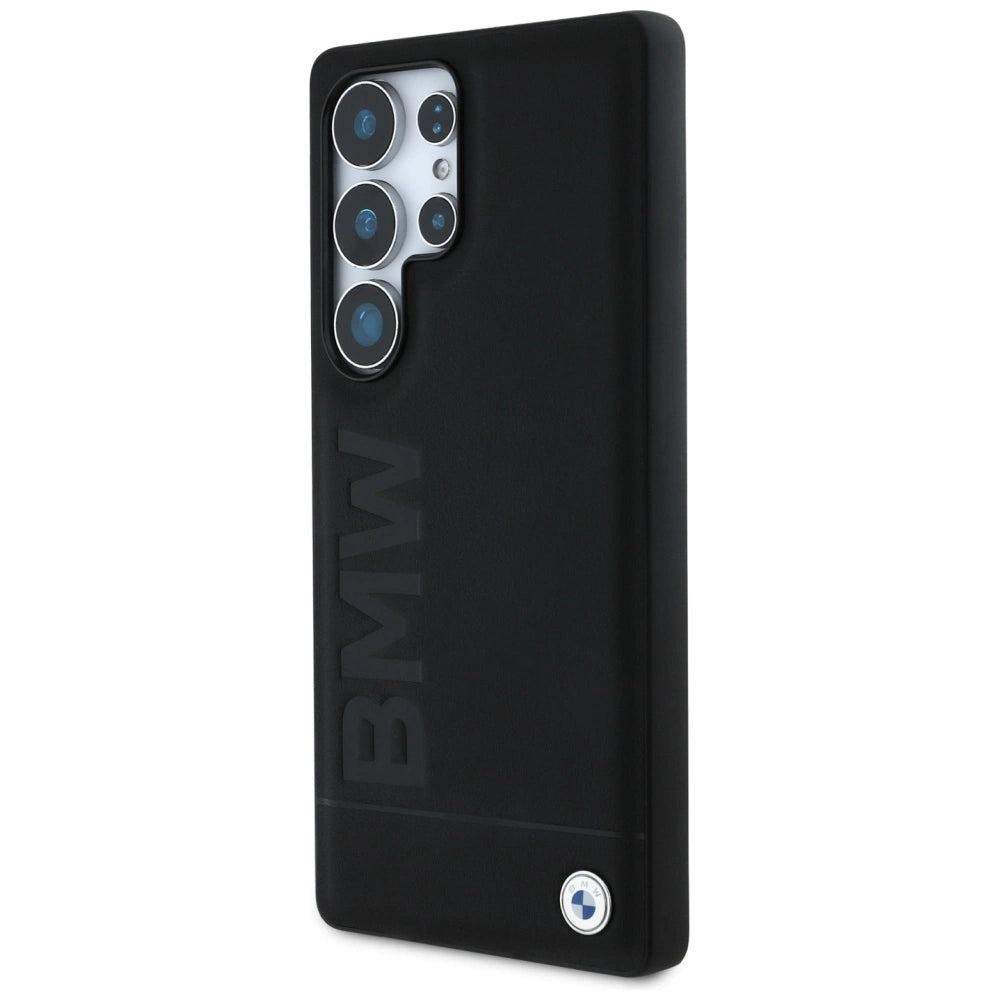 BMW Leather Big Wordmark Case for Samsung Galaxy S25 Ultra - Black_1