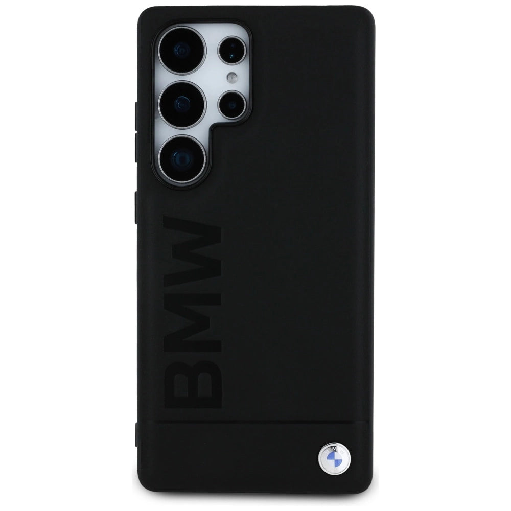 BMW Leather Big Wordmark Case for Samsung Galaxy S25 Ultra - Black_2
