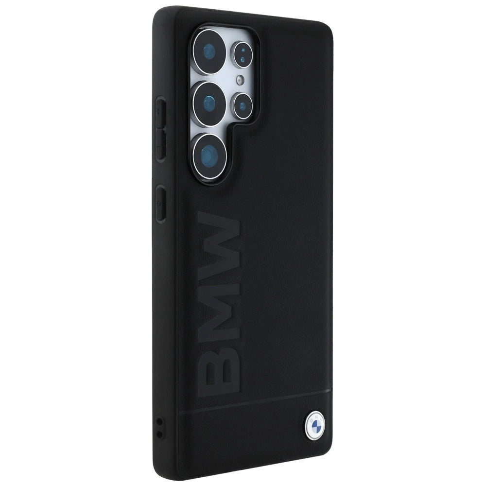 BMW Leather Big Wordmark Case for Samsung Galaxy S25 Ultra - Black_3