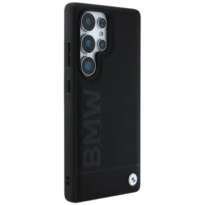 BMW Leather Big Wordmark Case for Samsung Galaxy S25 Ultra - Black_3