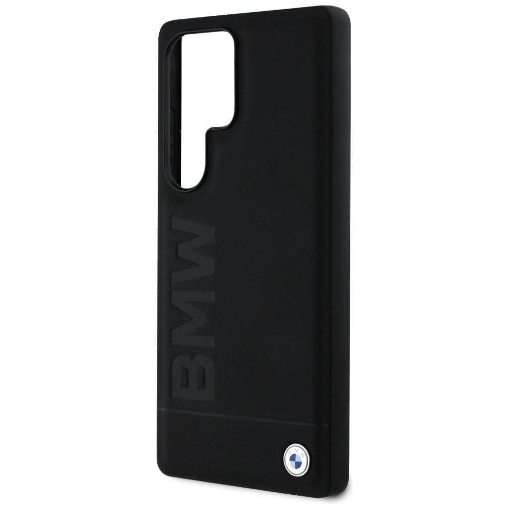 BMW Leather Big Wordmark Case for Samsung Galaxy S25 Ultra - Black_5