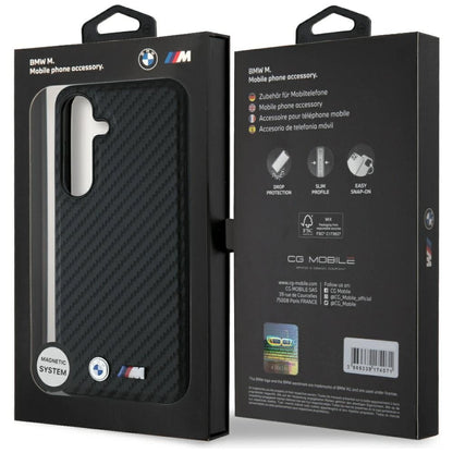 BMW Leather Carbon MagSafe Case for Samsung Galaxy S25 - Black_7