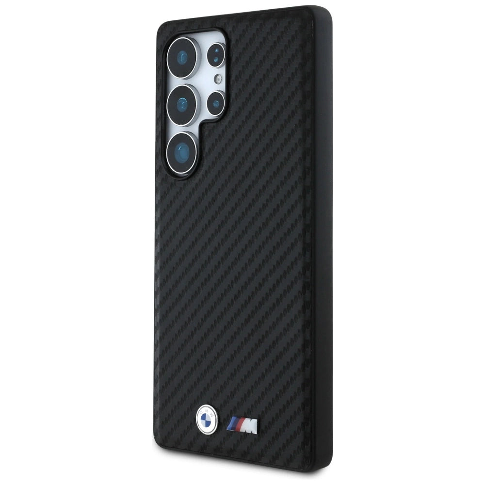 BMW Leather Carbon MagSafe Case for Samsung Galaxy S25 Ultra - Black_1