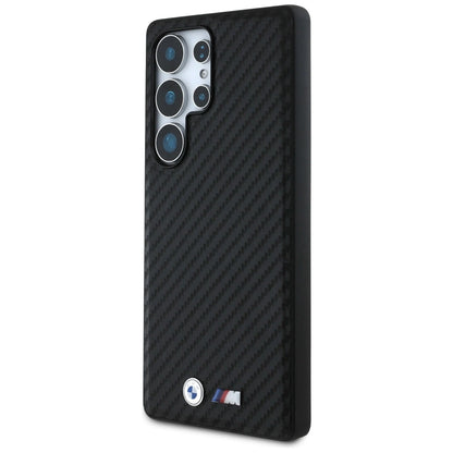 BMW Leather Carbon MagSafe Case for Samsung Galaxy S25 Ultra - Black_1