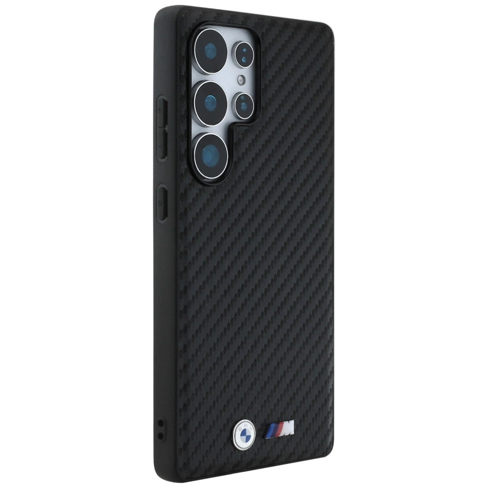 BMW Leather Carbon MagSafe Case for Samsung Galaxy S25 Ultra - Black_3