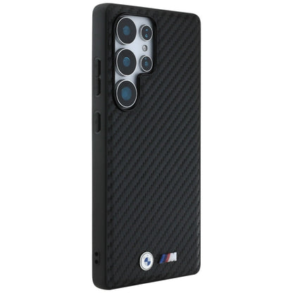 BMW Leather Carbon MagSafe Case for Samsung Galaxy S25 Ultra - Black_3