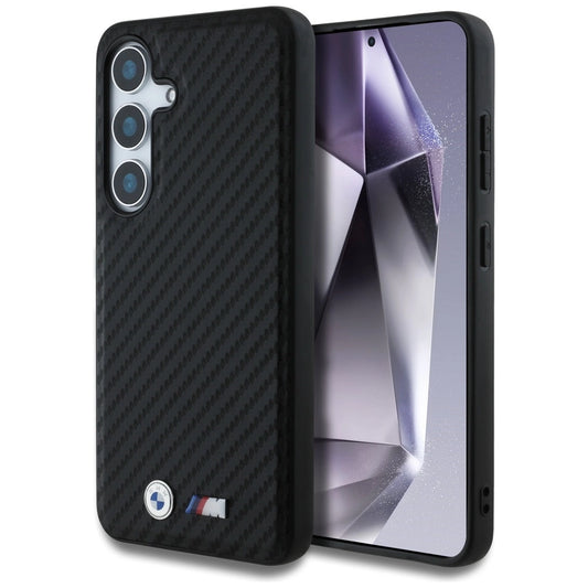 BMW Leather Carbon MagSafe Case for Samsung Galaxy S25+ - Black_0