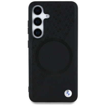 BMW Leather Half Textured MagSafe Case for Samsung Galaxy S25 - Black_2