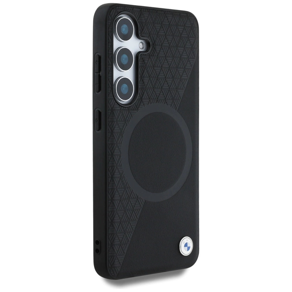 BMW Leather Half Textured MagSafe Case for Samsung Galaxy S25 - Black_3
