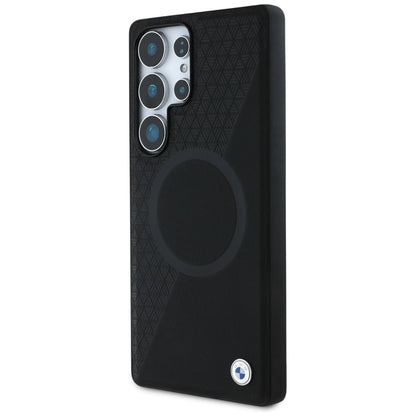 BMW Leather Half Textured MagSafe Case for Samsung Galaxy S25 Ultra - Black_1