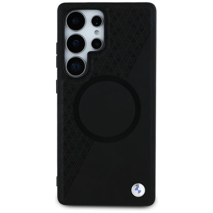 BMW Leather Half Textured MagSafe Case for Samsung Galaxy S25 Ultra - Black_2