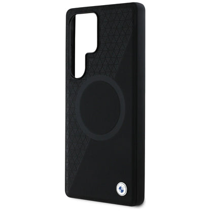 BMW Leather Half Textured MagSafe Case for Samsung Galaxy S25 Ultra - Black_5