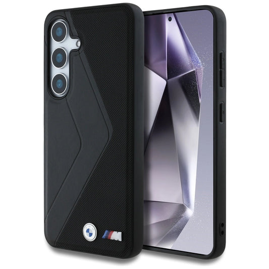 BMW Leather Oversized Stripes MagSafe case for Samsung Galaxy S25 - black_0