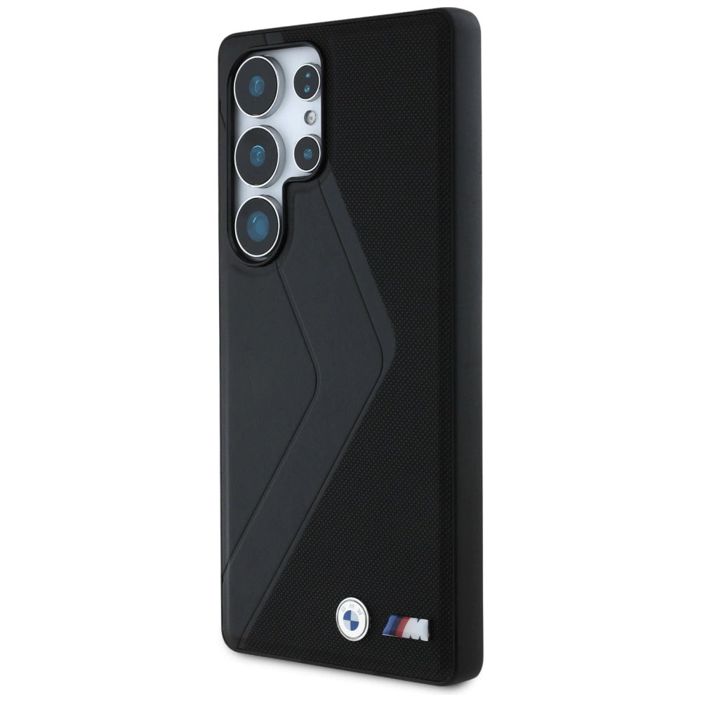 BMW Leather Oversized Stripes MagSafe case for Samsung Galaxy S25 Ultra - black_1