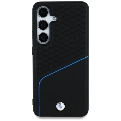 BMW Leather Textured and Smooth MagSafe Case for Samsung Galaxy S25 - Black_2