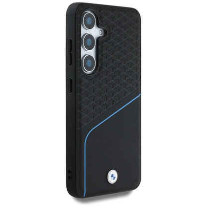 BMW Leather Textured and Smooth MagSafe Case for Samsung Galaxy S25 - Black_3