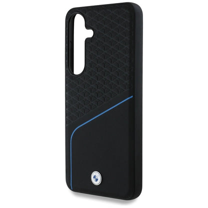 BMW Leather Textured and Smooth MagSafe Case for Samsung Galaxy S25 - Black_5