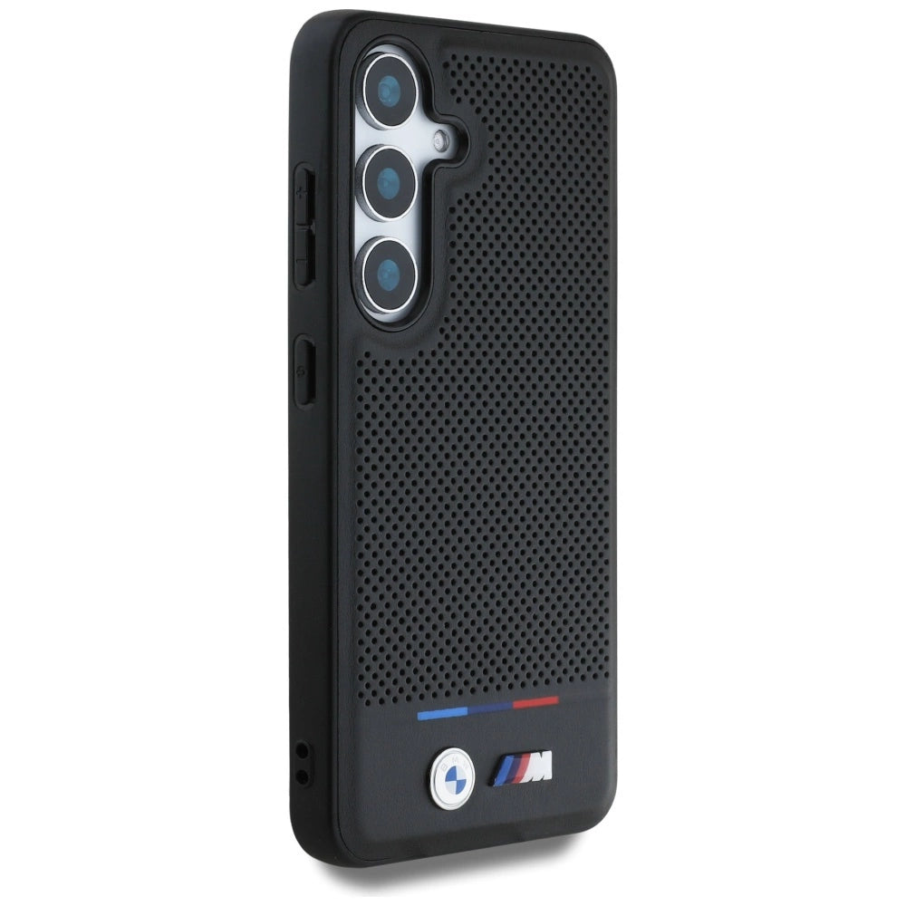 BMW Leather Tricolor Stripe MagSafe Case for Samsung Galaxy S25 - Black_3