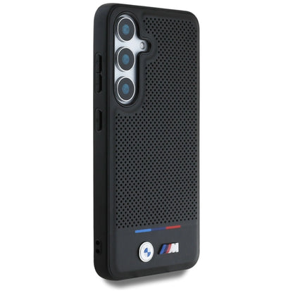 BMW Leather Tricolor Stripe MagSafe Case for Samsung Galaxy S25 - Black_3