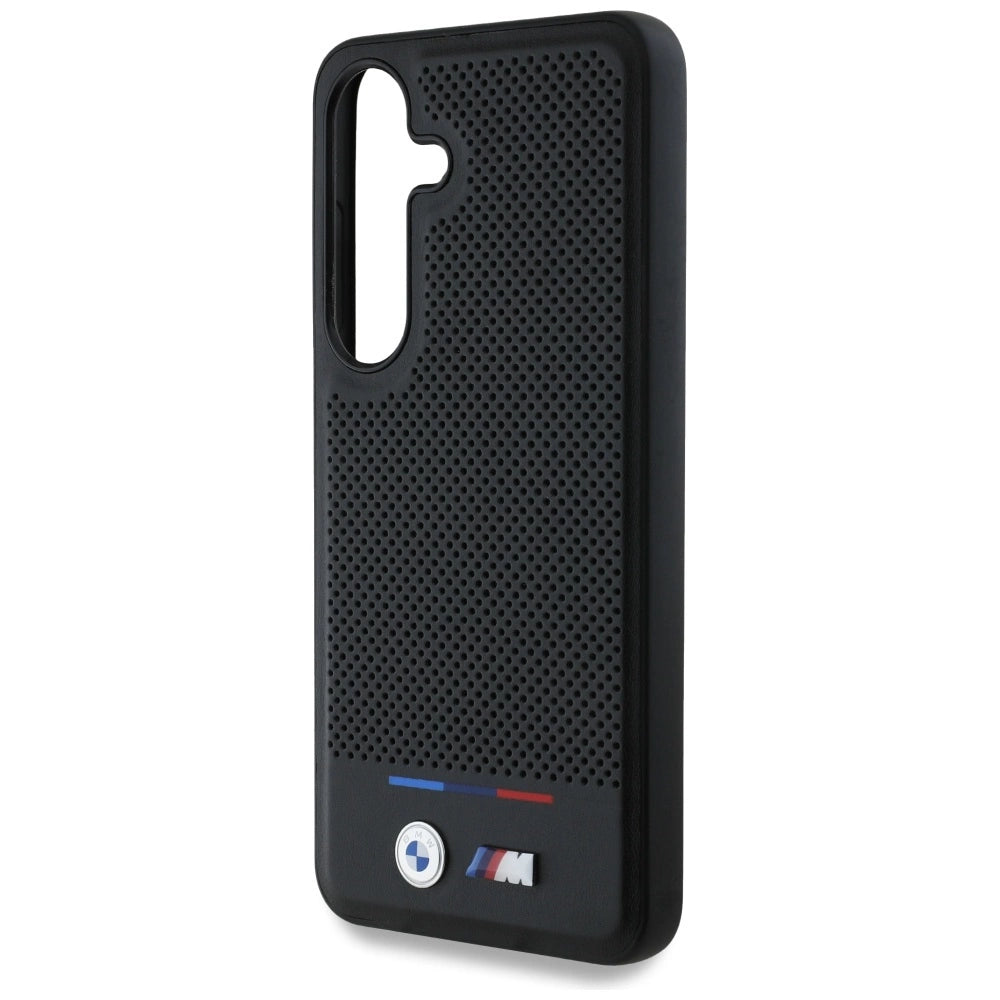 BMW Leather Tricolor Stripe MagSafe Case for Samsung Galaxy S25 - Black_5