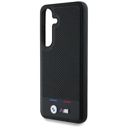 BMW Leather Tricolor Stripe MagSafe Case for Samsung Galaxy S25+ - Black_5