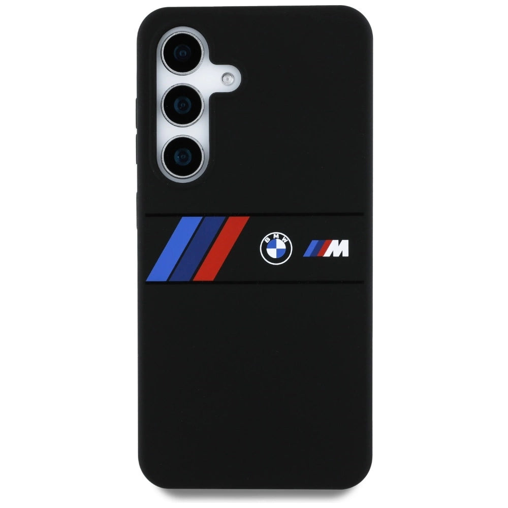 BMW Silicone Middle Tricolor Stripes MagSafe Case for Samsung Galaxy S25 - Black_2