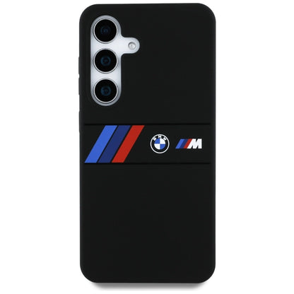 BMW Silicone Middle Tricolor Stripes MagSafe Case for Samsung Galaxy S25 - Black_2