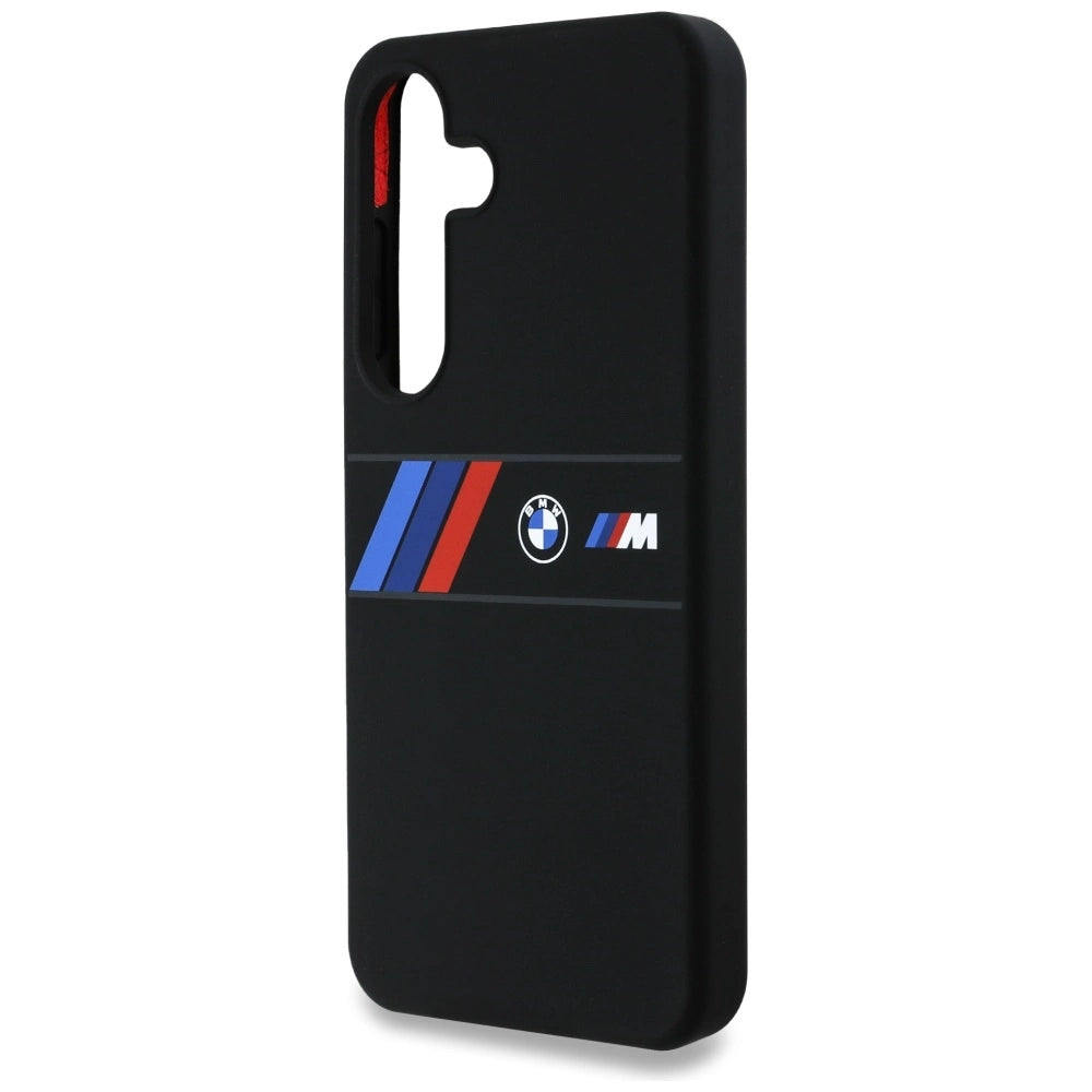 BMW Silicone Middle Tricolor Stripes MagSafe Case for Samsung Galaxy S25 - Black_5