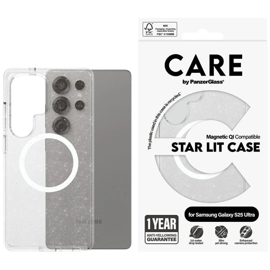 CARE by PanzerGlass Flagship Urban Combat StarLight White QI Case for Samsung Galaxy S25 Ultra - Transparent_0