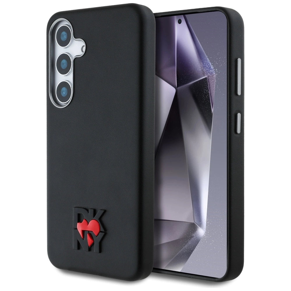 DKNY Leather Heart of NY Case for Samsung Galaxy S25 - Black_0