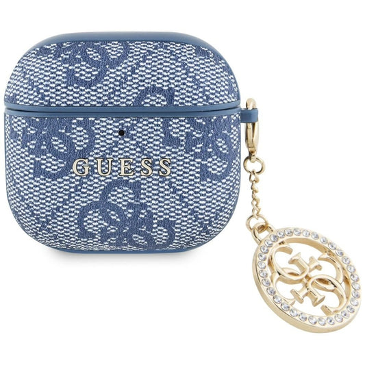 Guess 4G Strass Charm Case for AirPods 4 - Blue_0