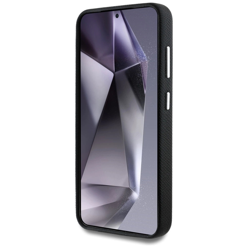 Guess Grained Triangle Logo MagSafe case for Samsung Galaxy S25 - black_4