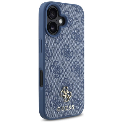 Guess HC PU 4G Small 4G and Classic Case for iPhone 16 MagSafe - Blue_3