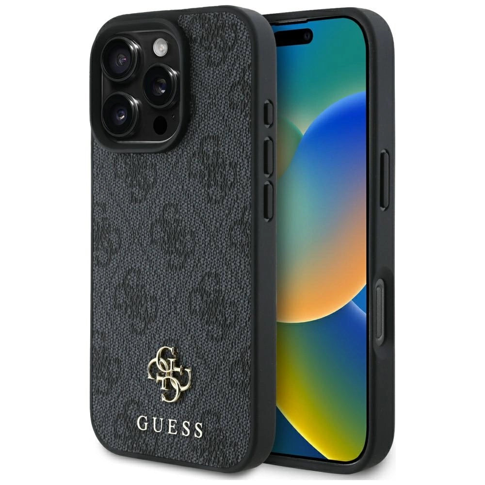 Guess HC PU 4G Small 4G and Classic Case for iPhone 16 Pro Max MagSafe - Black_0