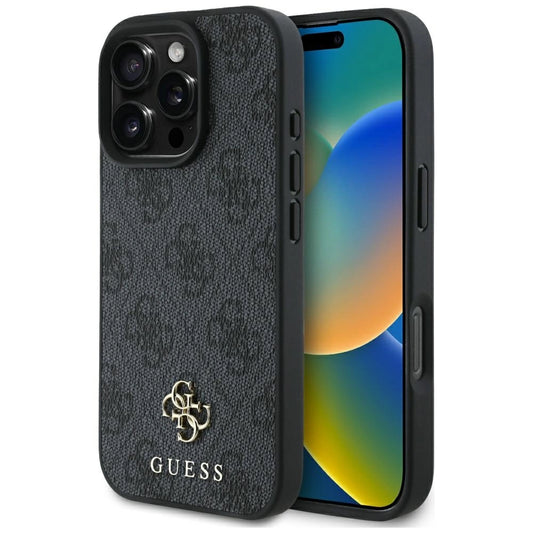 Guess HC PU 4G Small 4G and Classic Case for iPhone 16 Pro Max MagSafe - Black_0