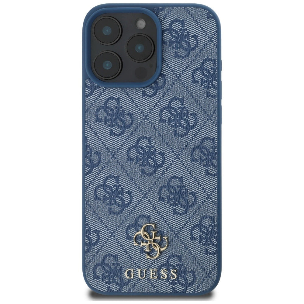 Guess HC PU 4G Small 4G and Classic Case for iPhone 16 Pro Max MagSafe - Blue_2